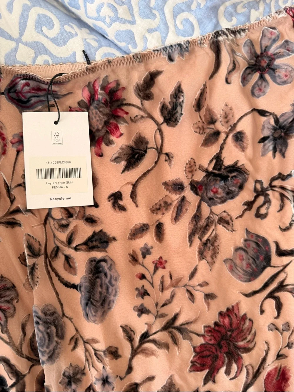 Reformation Layla Velvet Midi Skirt